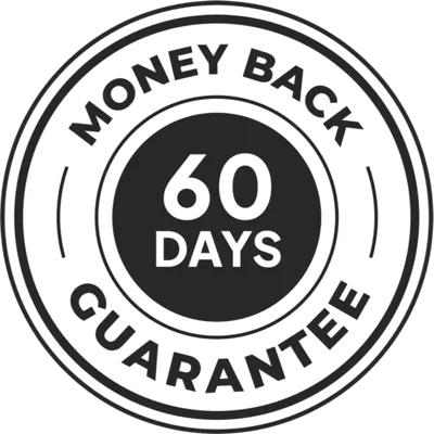 60 days money-back guarantee seal